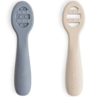 Cuillère bébé en silicone 1er âge "Alizée / Sable" (6 mois et +)