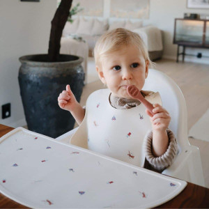 Cuillère bébé en silicone 1er âge "Alizée / Sable" (6 mois et +) Mushie