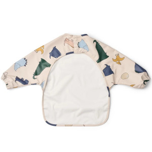 Bavoir bébé manches longues imperméable (12-36 mois) Merle "Dino Roar" Liewood