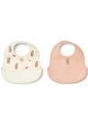 Bavoirs bébé à poche en silicone Ember "Wild Child" (6-36 mois) (x2) Liewood