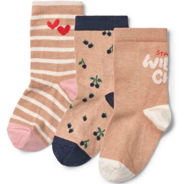 Chaussettes enfant en coton Silas "Berry Multi Mix" (x4)