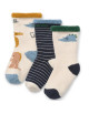 Chaussettes bébé en coton bouclette Eloy "Dino Multi Mix" (x3)