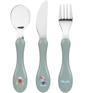 Set de 3 couverts en inox enfant Tiny Team Chien" (x3) Lassig
