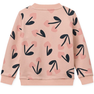 Sweat fille en coton bio Ridley "Cherry Heart Rosey" Liewood