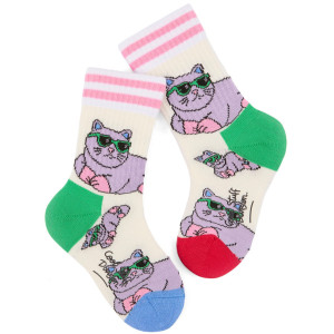 Pack Chaussettes enfant en coton bio "Cats" (4-6 ans) Hello Hossy