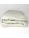 Housse de couette bébé (75x120cm) en Percale de Coton Bio "Rayé Tilleul" Kadolis