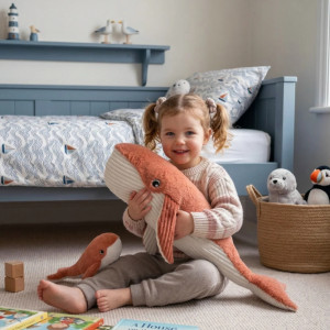 Peluche Ptipotos Baleine Gravillou Maman + Bébé "Terracotta Déglingos