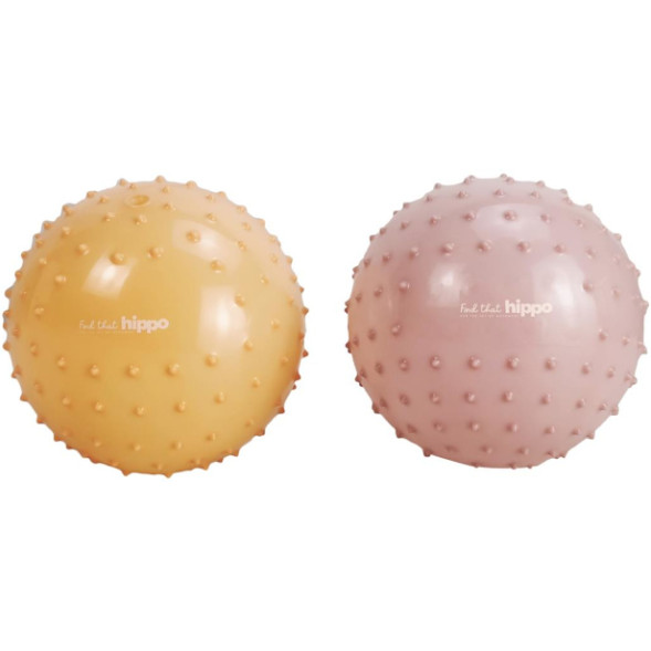Balles sensorielles "Rosé et Chamois" (15 cm)