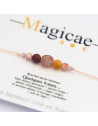Bracelet porte-bonheur en pierres naturelles "QUELQUES FRAISES"