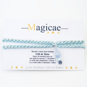 Bracelet porte-bonheur à nouer "CHILL & SHINE" Magicae