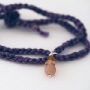 Bracelet porte-bonheur en pierres naturelles à nouer "SMILE"