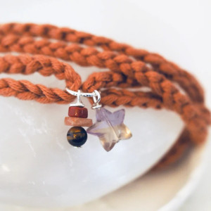 Bracelet porte-bonheur en pierres naturelles à nouer "DREAM & GO" Magicae