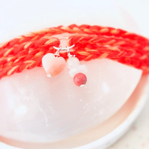 Bracelet porte-bonheur en pierres naturelles à nouer "LA VIE EN ROSE" Magicae
