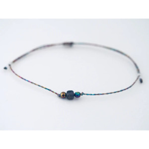 Bracelet porte-bonheur en pierres naturelles Glow up Your mind "BOULE À FACETTE"