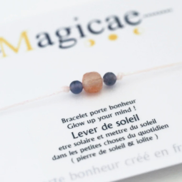 Bracelet porte-bonheur en pierres naturelles Glow up Your mind "LEVER DE SOLEIL"