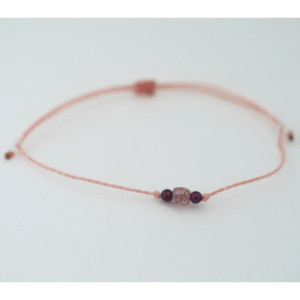 Bracelet porte-bonheur en pierres naturelles Glow up Your mind "CONFITURE DE FRAISE"