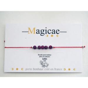 Bracelet porte-bonheur pierre de naissance "JUILLET" Magicae