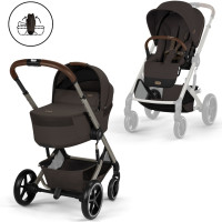  Pack Duo Poussette Cybex Balios S Lux 4 "Chocolate Brown" + Nacelle Pliable