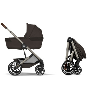  Pack Duo Poussette Cybex Balios S Lux 4 "Chocolate Brown" + Nacelle Pliable