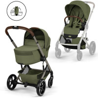  Pack Duo Poussette Cybex Balios S Lux 4 "Moss Green" + Nacelle Pliable