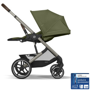  Pack Duo Poussette Cybex Balios S Lux 4 "Moss Green" + Nacelle Pliable