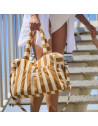 Sac à langer Comme un bonbon en gaze de coton Capsule "Elma Rayures Camel"