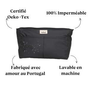 Sac à langer organisateur Mini Imper' "Noir" Bebel