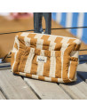 Trousse de toilette en double gaze de  coton Capsule "Elma - Rayures Camel" Bebel Bebel