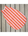 Turbulette hiver en double gaze de coton matelassée Capsule "Elma Rayures Orange" (0-12 mois) Bebel