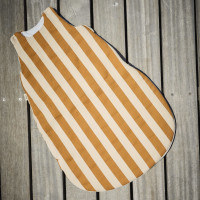 Turbulette hiver en double gaze de coton matelassée Capsule "Elma Rayures Camel" (0-12 mois)