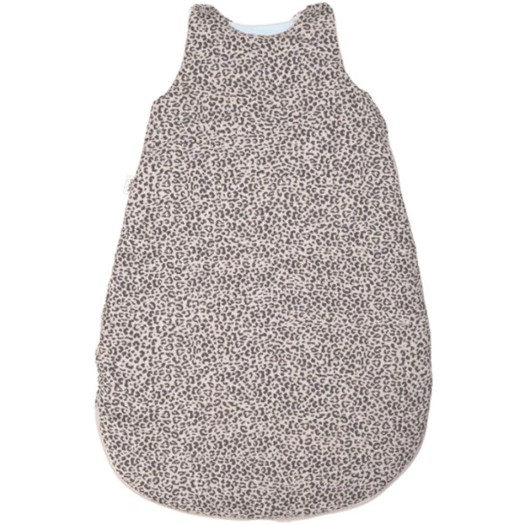 Turbulette hiver en double gaze de coton matelassée Capsule "Léopard Beige" (0-12 mois)