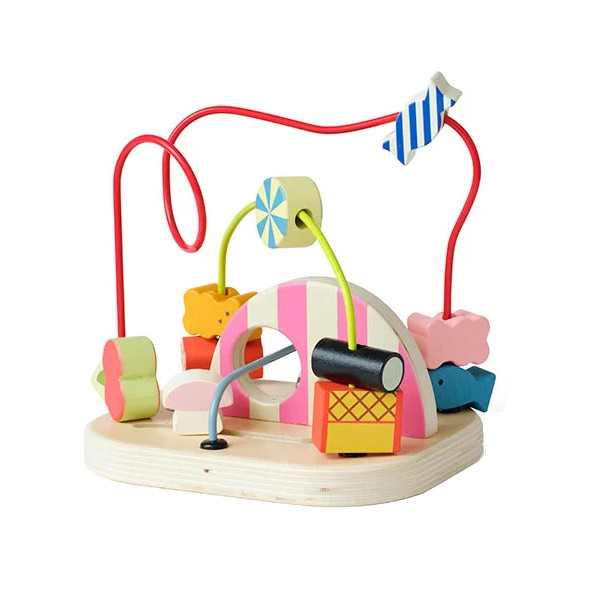 Labyrinthe de perles en bois "Swedish Candy" (1-3 ans)