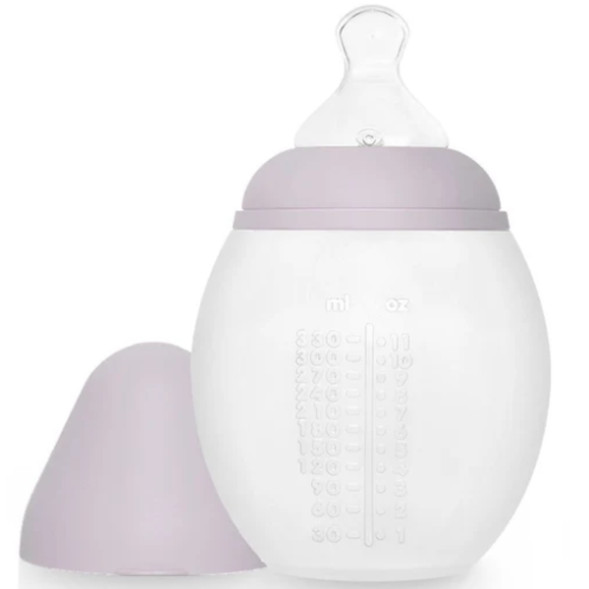 Biberon anti-colique en silicone BibRond (330ml) "Lilas"