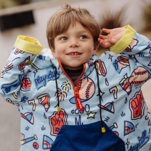 Poncho de pluie enfant "Baseball Game" Hello Hossy