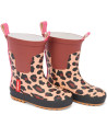 Bottes enfant fille en caoutchouc naturel "Leopard" Hello Hossy