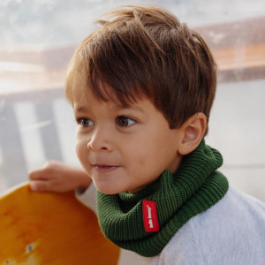 Tour de cou enfant en coton bio et polaire Snood Cocoon "Mossy" (6/10 ans) Hello Hossy