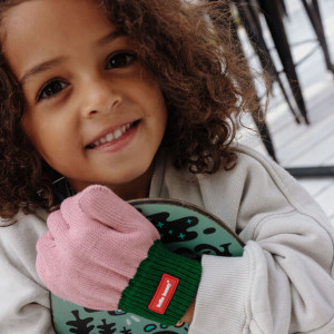 Gants enfant (4/6 ans) en coton bio Handy "Rosy" Hello Hossy