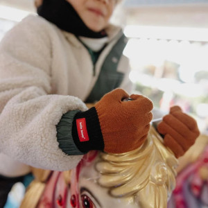 Gants enfant (4/6 ans) en coton bio Handy "Blacky" Hello Hossy