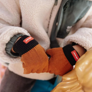 Gants enfant (7/9 ans) en coton bio Handy "Blacky" Hello Hossy