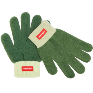 Gants enfant (7/9 ans) en coton bio Handy "Mossy"  Hello Hossy
