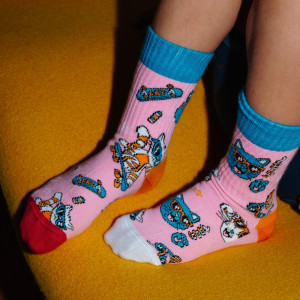 Pack Chaussettes enfant (2-3 ans) en coton bio "Cats" Hello Hossy