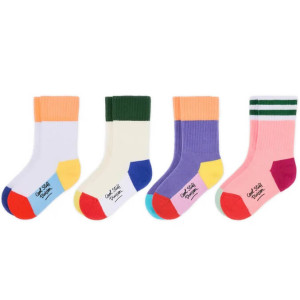 Pack Chaussettes enfant (4-6 ans) en coton bio "Mini Color Pop" Hello Hossy