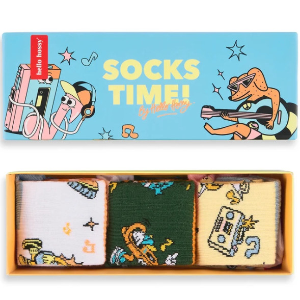 Pack Chaussettes enfant (4-6 ans) en coton bio "Happy Beats"