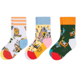 Pack Chaussettes enfant (4-6 ans) en coton bio "Happy Beats" Hello Hossy