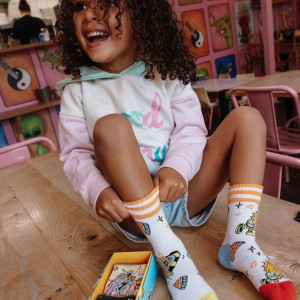 Pack Chaussettes enfant (4-6 ans) en coton bio "Happy Beats" Hello Hossy