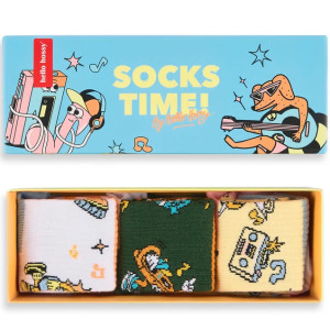 Pack Chaussettes enfant (7-9 ans) en coton bio "Happy Beats" Hello Hossy