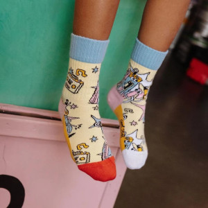 Pack Chaussettes enfant (7-9 ans) en coton bio "Happy Beats" Hello Hossy