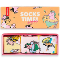 Pack Chaussettes fille (7-9 ans) en coton bio "Unicorn" Hello Hossy