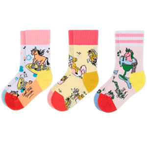 Pack Chaussettes fille (7-9 ans) en coton bio "Unicorn" Hello Hossy