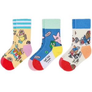 Pack Chaussettes enfant (7-9 ans) en coton bio "Summer Quad" Hello Hossy
